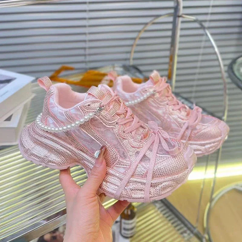 Crystal Mesh Fabric - Wysokiej jakości sneakersy damskie buty do