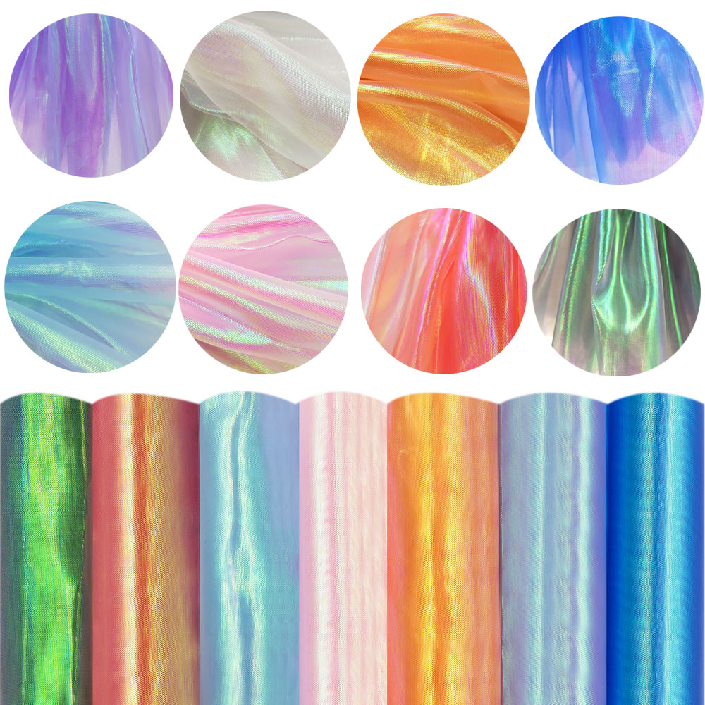 Crystal Mesh Fabric - Designerskie tkaniny fluorescencyjne Kolorowa błyszcząca tkanina