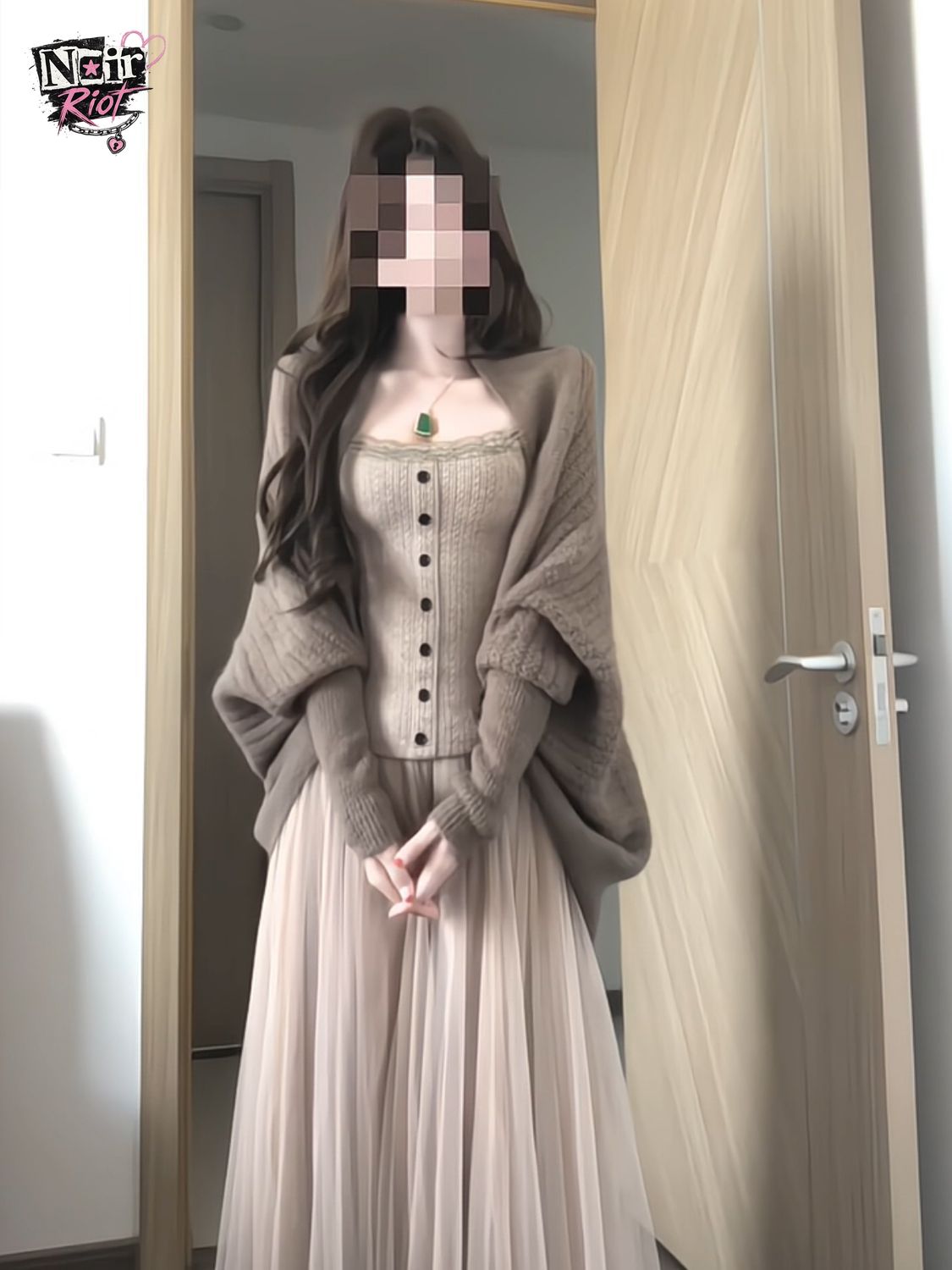 Elegancki koreański zestaw skł – Elastic Lace Trim recenzja i cena