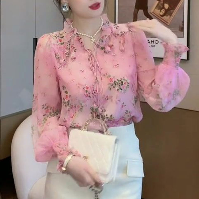 Koreańska bluzka z nadrukiem z – Tassel Fringe Trim recenzja i cena