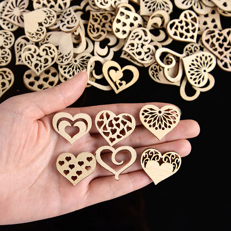 50/100 sztuk wydrążone serce w – Embellishments For Scrapbooking recenzja i cena