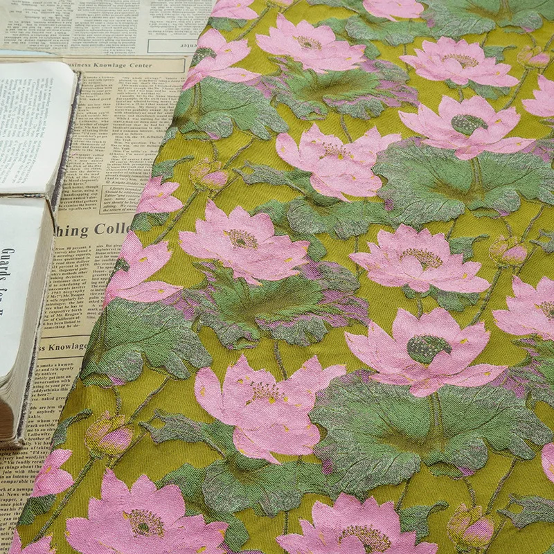 Retro Lotus Jacquard Fabric Su – Crystal Mesh Fabric recenzja i cena