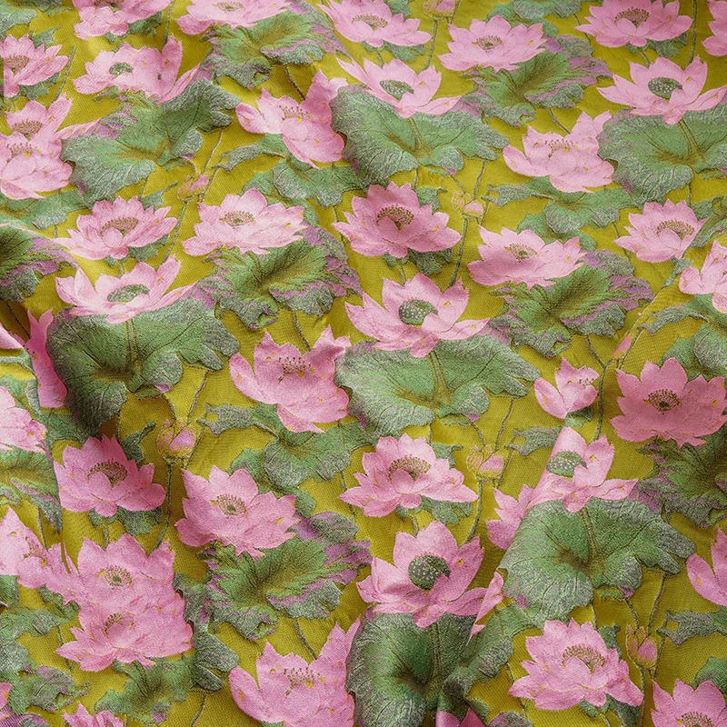 Retro Lotus Jacquard Fabric Su – Crystal Mesh Fabric recenzja i cena