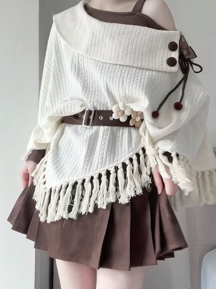 Japoński Vintage Mori Kei 2-cz – Tassel Fringe Trim recenzja i cena